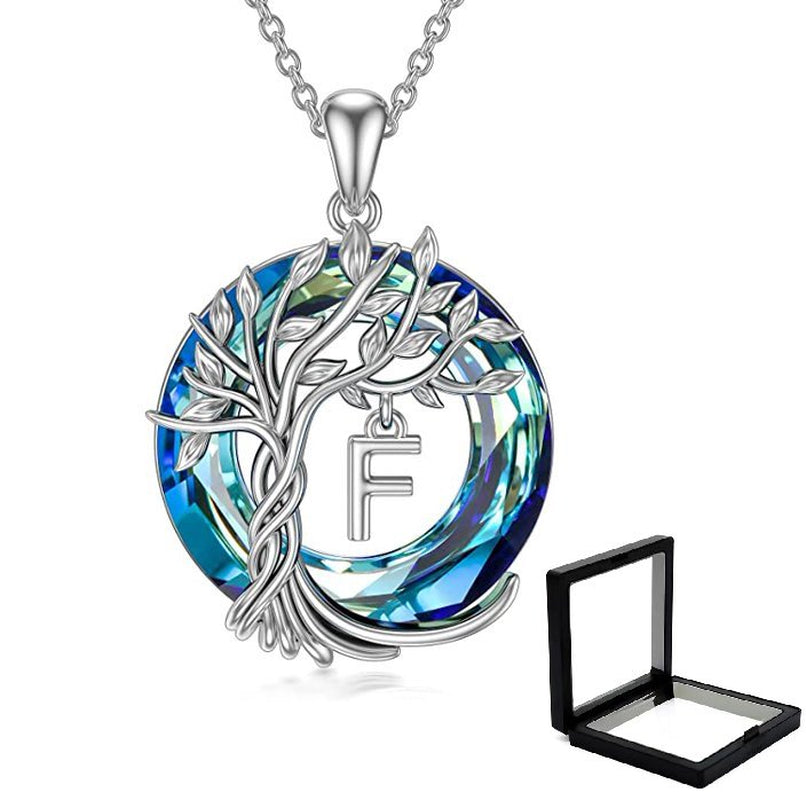 Tree of Life Necklace for Women with Initial Letter