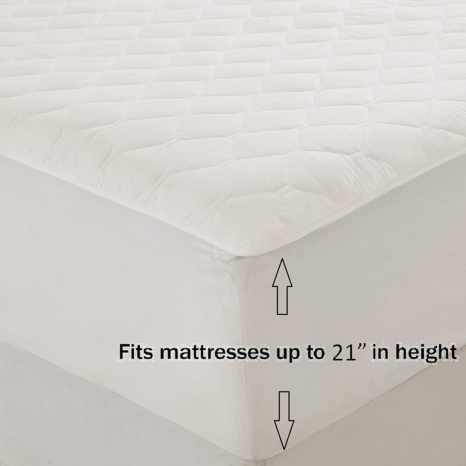 Beautyrest 100% Cotton Heated Mattress Pad - Bed Warmer with 20 Heat Settings Controller, Auto Shut off Timer, Deep All around Elastic Pocket, UL Certified, Machine Washable, White Queen