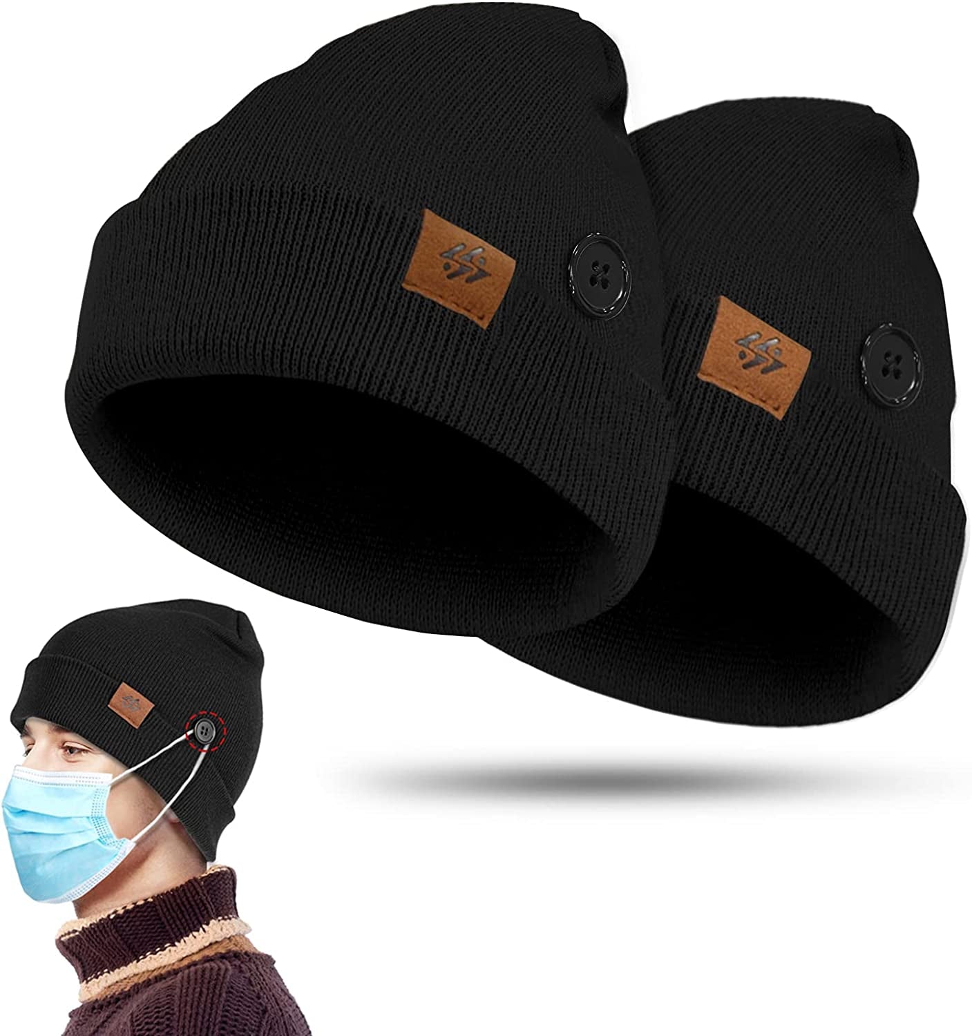 2 Pack Winter Beanie Hats