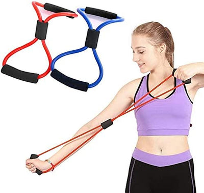  8 Exercise Band Resistance Fitness Equipment Tool for Back Shoulder Neck Stretching