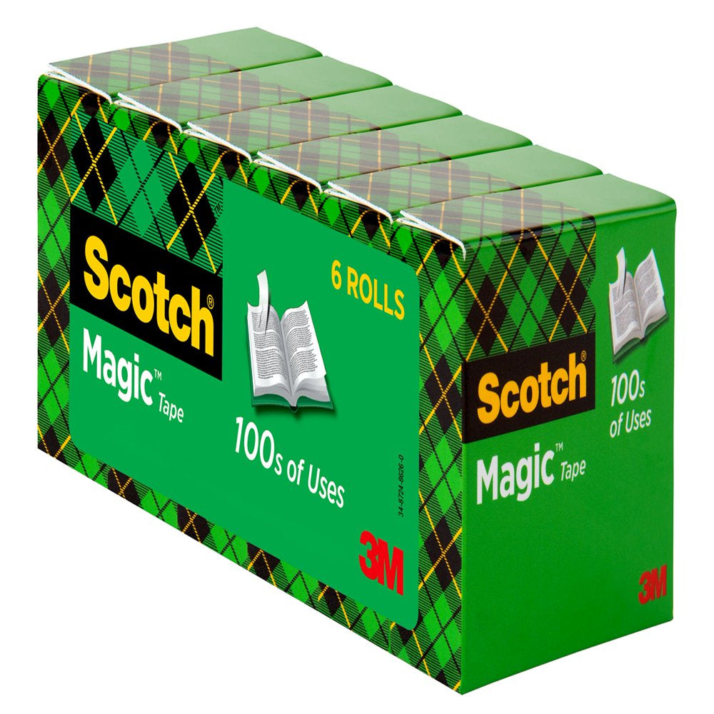 Scotch Magic Tape Refill, 3/4 in X 800 In, 6 Count