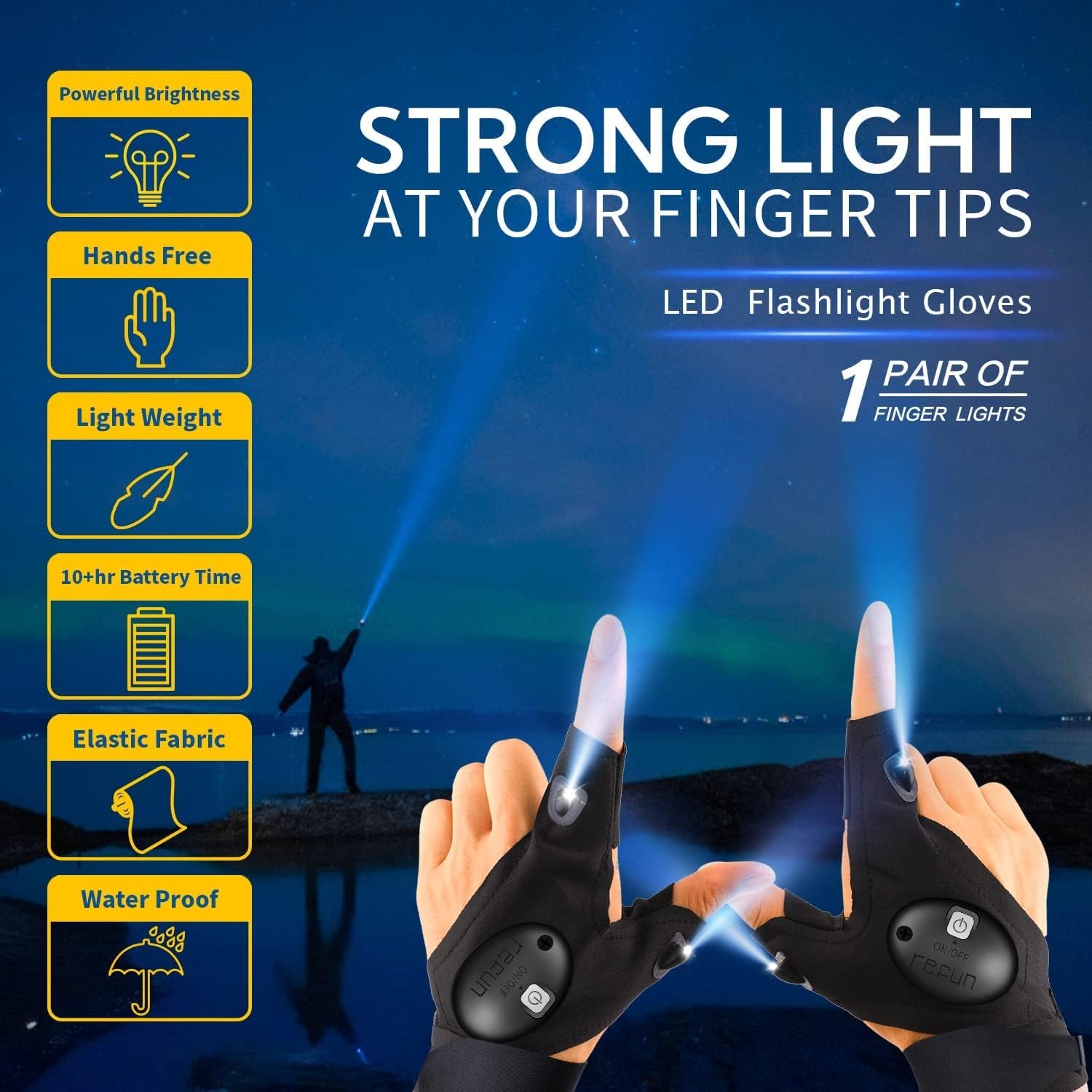 LED Flashlight Gloves