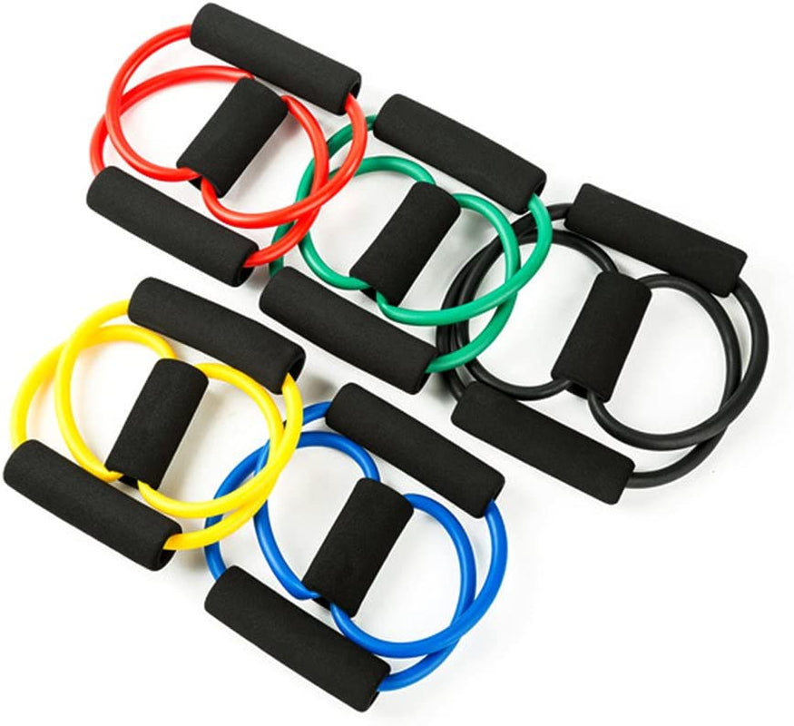  8 Exercise Band Resistance Fitness Equipment Tool for Back Shoulder Neck Stretching