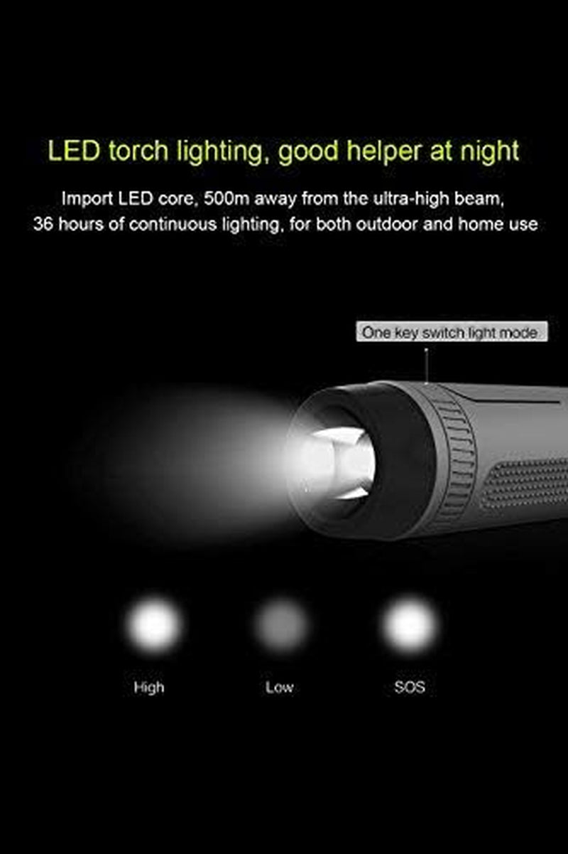  Bluetooth Speaker, Portable Wireless Speaker, S1 Bocina Bluetooth, 4000mAh, IPX5 Waterproof, LED Torch Light, MIC/TF/AUX for Home Outdoor Hiking Camping iOS Andoird -Gray