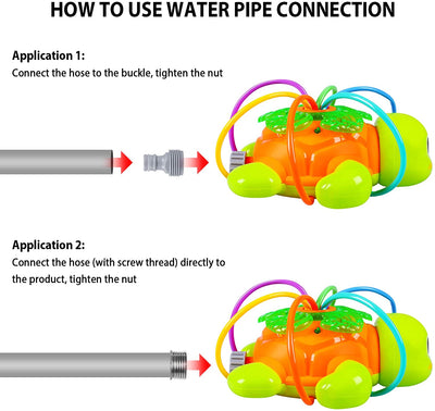  Backyard Rotating Turtle Sprinkler with Swing Tube - Splashing Toy for Summer 