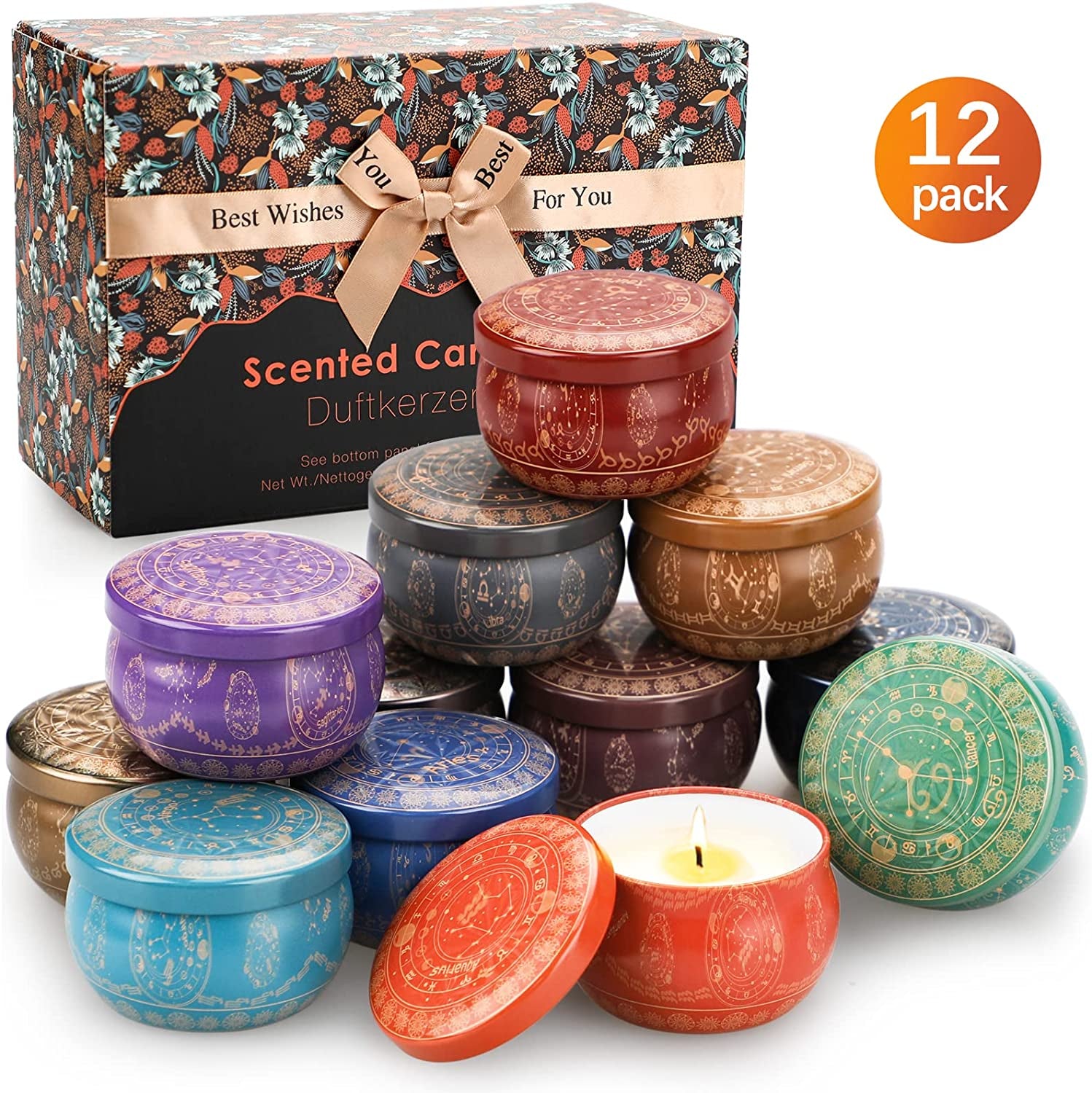 12 Pack Scented Constellation Candles Gifts for Her