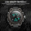 Men's Military Tactical Watch, Digital Sports Outdoor Watch for Men, Waterproof Analog Wristwatch, Large Face Alarm Dual Time Army Watches with LED Stopwatch Calendar Day Date
