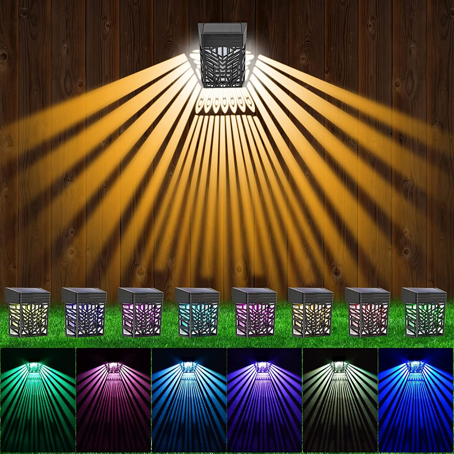 4 Pack Solar Wall Lights