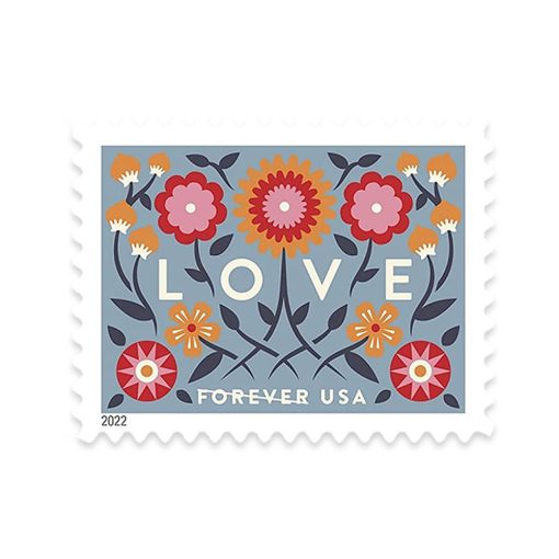 USPS Love 2022 Forever Stamps - Sheet of 20 Postage Stamps