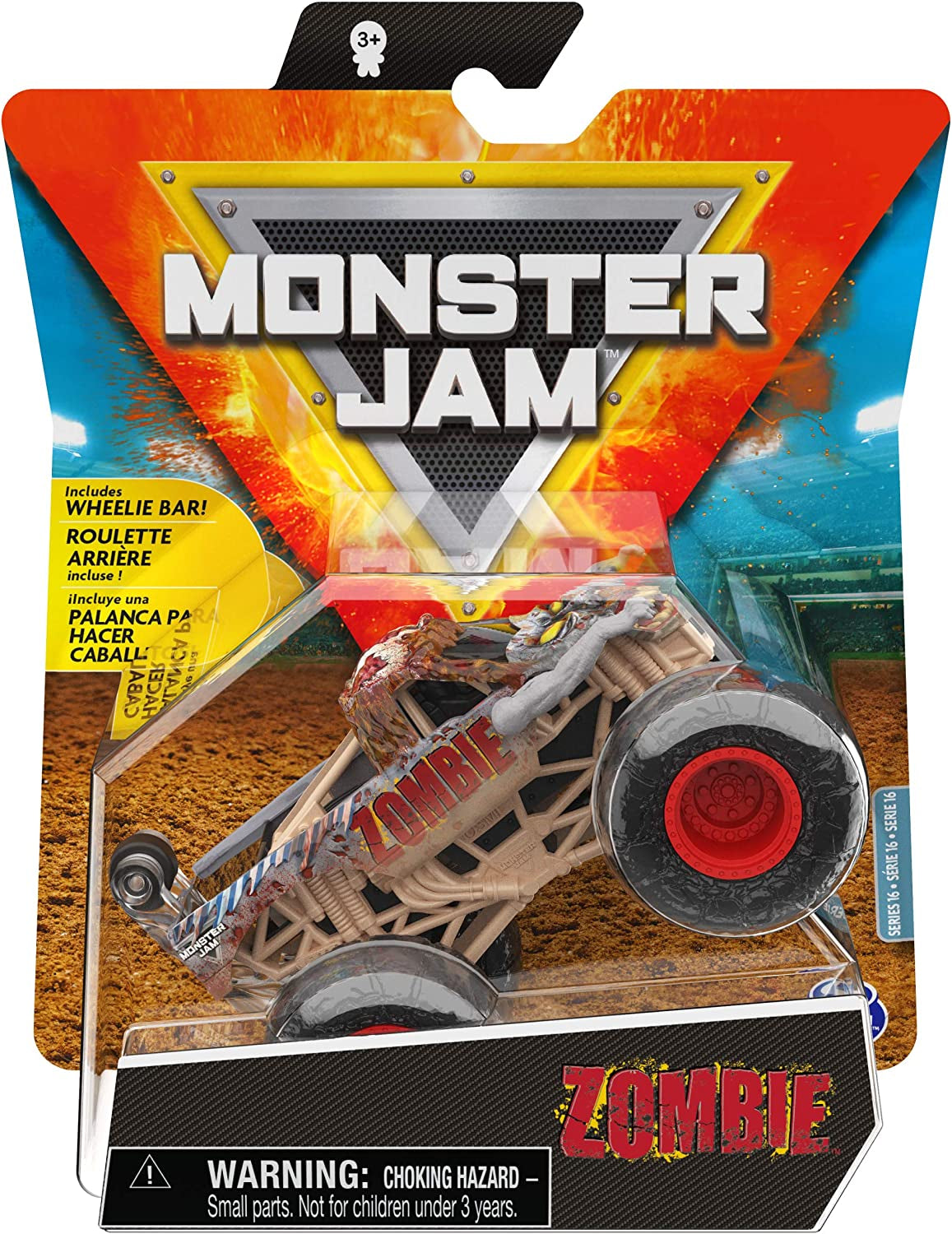 Monster Jam, Official Megalodon Monster Truck, Die-Cast Vehicle, Elementals Trucks Series, 1:64 Scale