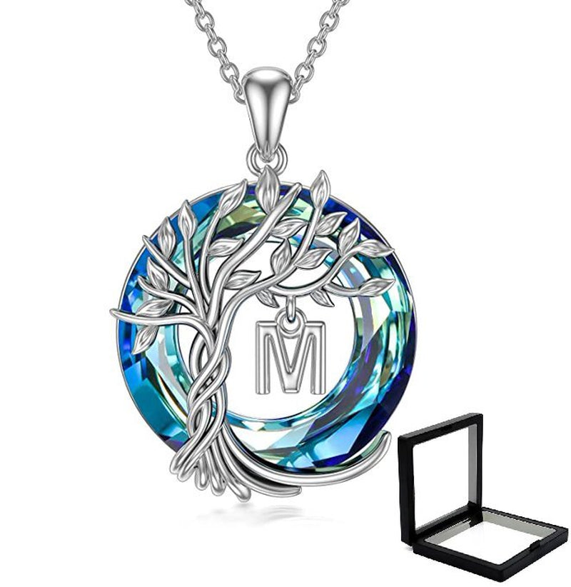 Tree of Life Necklace for Women with Initial Letter