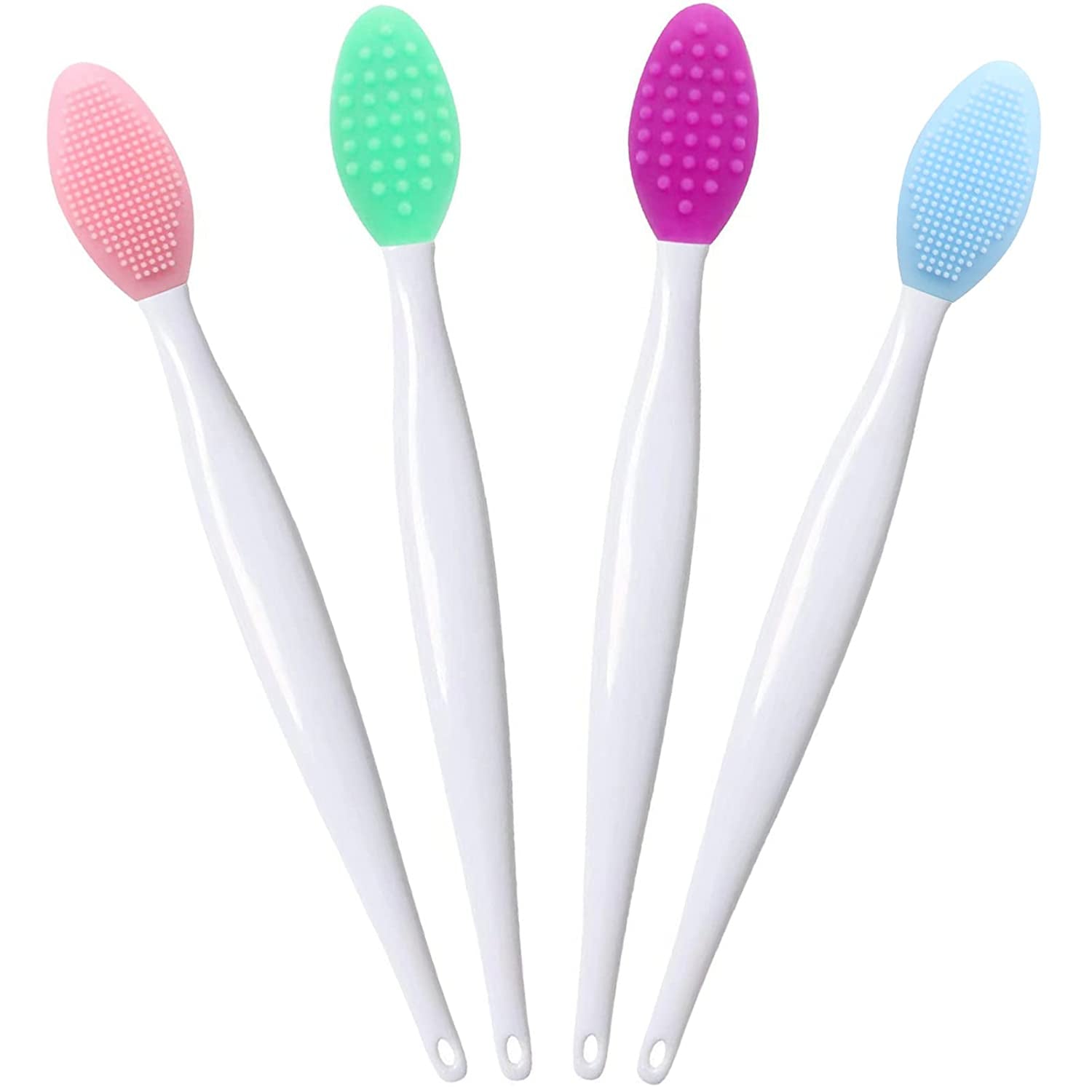 Lip Scrub Brush Lip Brush Tool,Double-Sided Silicone Exfoliating Lip Brush,Gentle Lip Exfoliator Scrubber Brush for Smooth,Soft,Bright,and Healthy Lips(2 PCS)