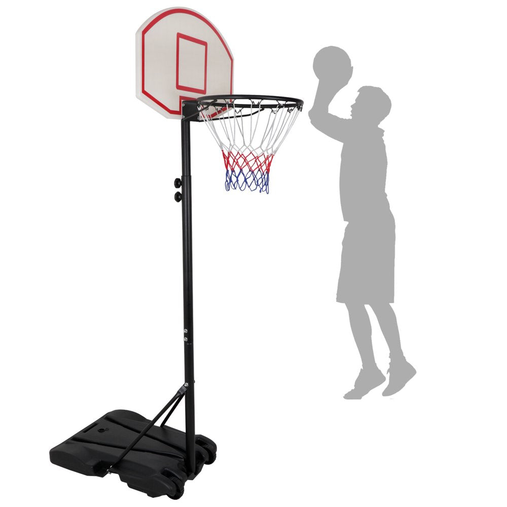  70" - 82" Height Adjustable Portable Basketball Hoop Stand System for Kids