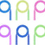  6Pcs, Colorful Outdoor Jump Ropes Set 