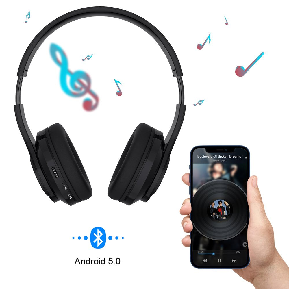  Rechargeable Wireless Headphones, Super Bass Bluetooth Foldable 