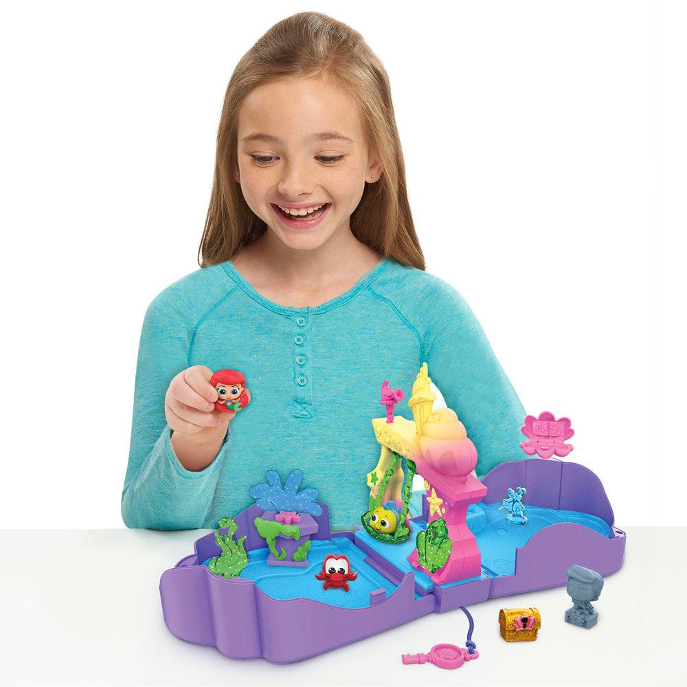 Disney Doorables beyond the Door Ariel’S Grotto Playset, Includes 3 Exclusive Disney the Little Mermaid Figures, 8 Accessories, and 1 Key, Kids Toys for Ages 5 Up