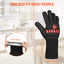 BBQ Gloves, Grill Gloves Extreme Heat Resistant, Barbecue Grilling Oven Gloves with Non-Slip Silicone Coating for Barbecue