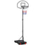 Portable 6.4-8.2 Ft. Height Adjustable Basketball Hoop System Indoor/Outdoor