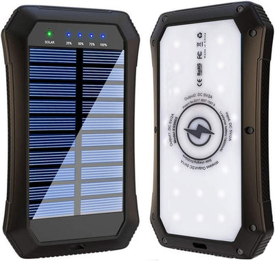 Wireless 15000mAh Portable Charger with 20 LED Flashlights
