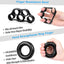 5 Pack Hand Grip Strengthener Kit, Grip Strength Trainer, Forearm Workout Trainer Adjustable Hand Grip Exercise, Finger Strength Exerciser, Finger Stretcher, Grip Ring & Stress Relief Ball with Carry Bag