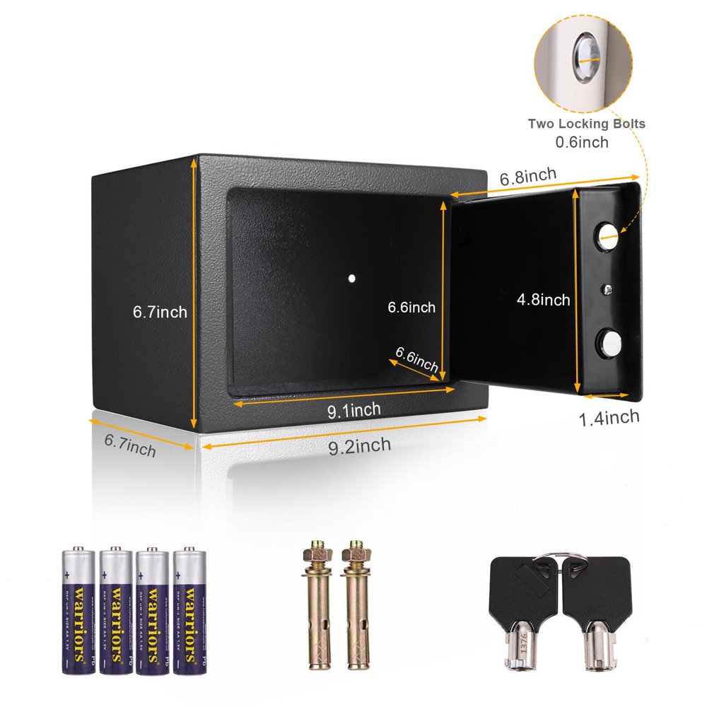 Fireproof Waterproof Safe, Includes 4 X AA Batteries