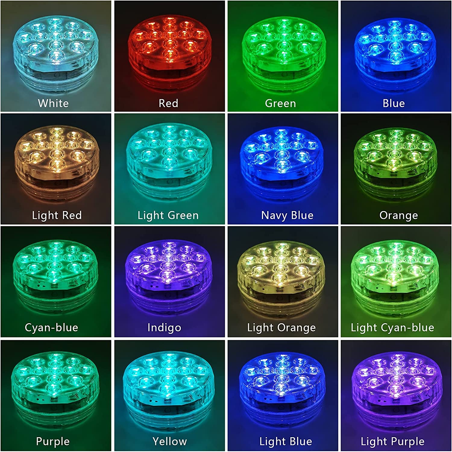 Submersible LED Pool Lights 4 pack