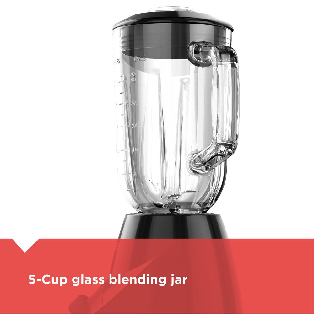 BLACK+DECKER Countertop Blender with 5-Cup Glass Jar