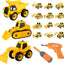 16 in 3 Construction Take Apart Trucks Stem with Electric Drill - Dump Truck, Cement Truck & Digger Toy, with Drill Included, Great Gift for Boys & Girls Ages 3 - 12 Years Old - Updated 2021