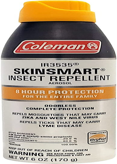 Coleman Insect Repellent Spray – SkinSmart Non-DEET Insect Repellent Spray, Protection Against Ticks, Mosquitoes, chiggers, gnats, Fleas and Flies, Ideal for Camping, Hiking, Outdoor Activities, 6oz