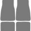 Carpet Interior Floor Mats, Grey, 4-Piece