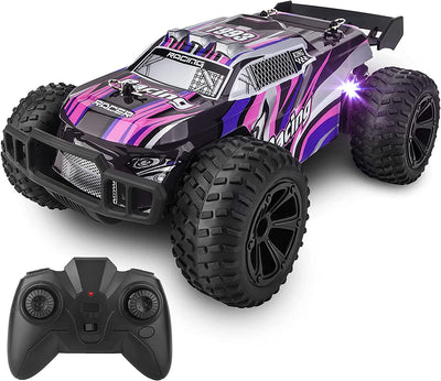 Remote Control Car, Led Light 2.4Ghz Powerful Offroad High Speed Racing Rc Car, Hobby Electric Toy Car 1:22 Multi-Terrain Buggy Crawler Truck with Rechargeable Battery, Gift for Boy Girl Kid