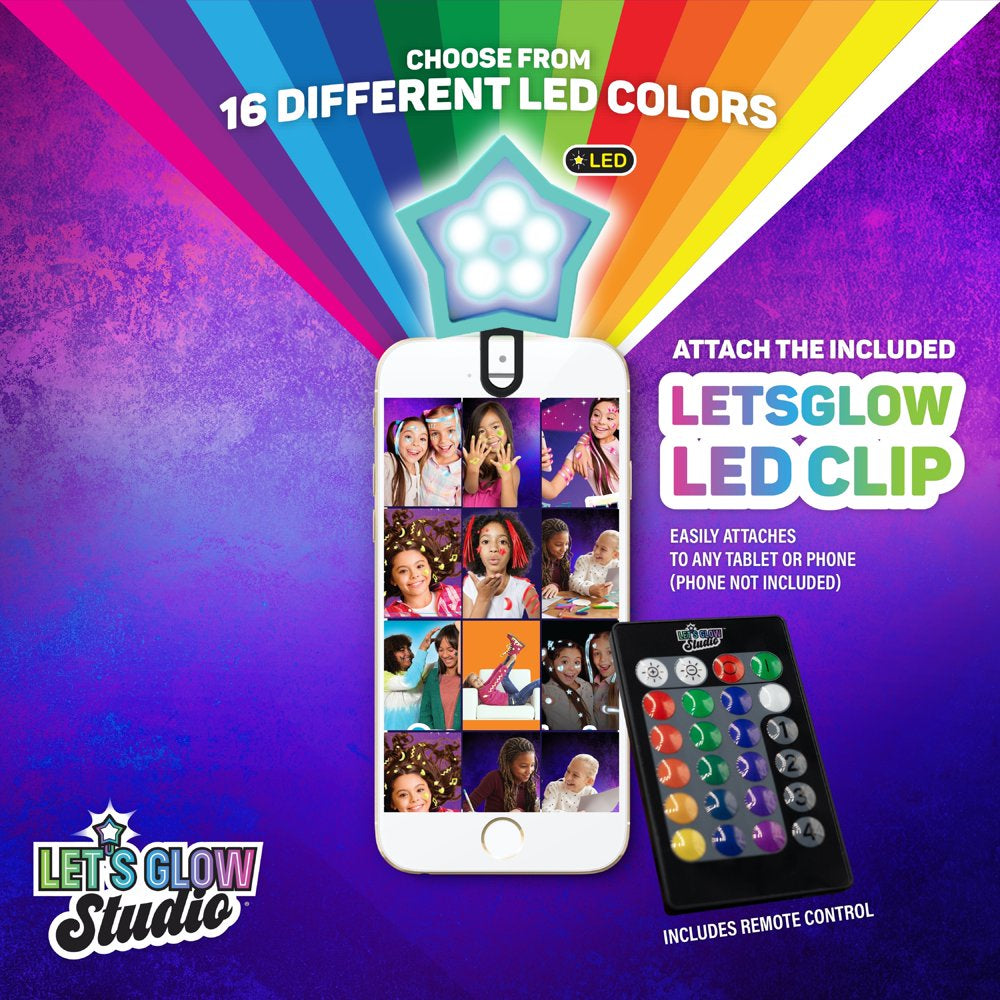 Letsglow Studio - DIY Arts and Crafts Glow Kit, Includes 16 Color LED Light, Remote Control and Accessories