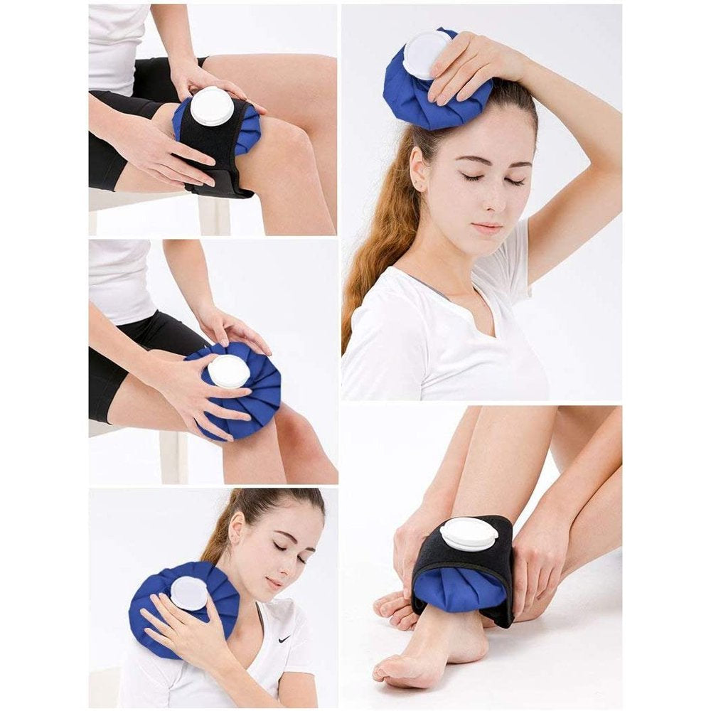 4 Pcs Set of Hot & Cold Reusable Packs with Appliance Wrap - Hot & Cold Therapy and Pain Relief, 3 Sizes
