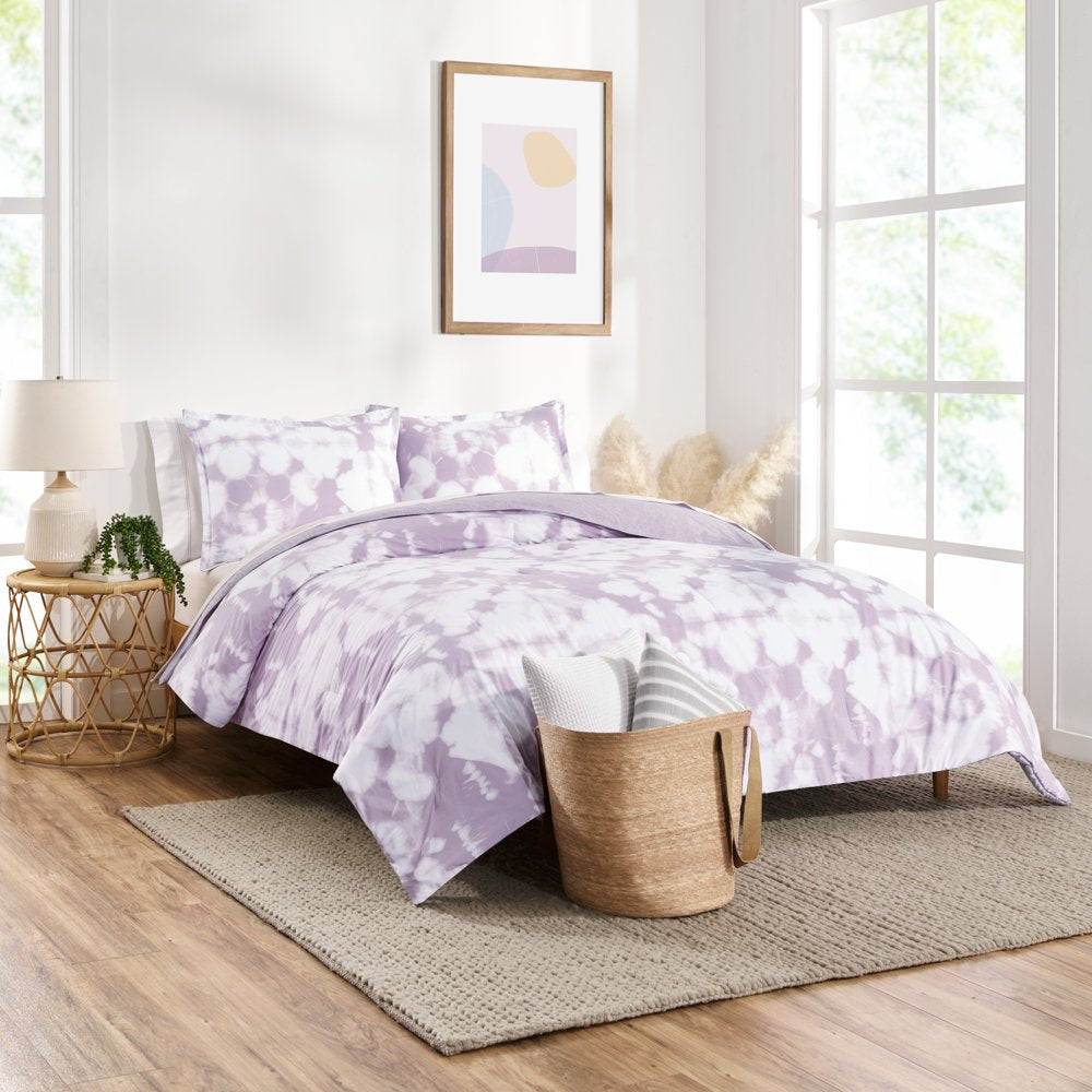 Tie Dye Reversible Organic Cotton Blend Comforter Set