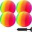  Playground Balls Kickballs 8.5 Inch, Rainbow Playground Ball Set for Kids and Adults, Dodgeball Kick Balls Handball for Indoor & Outdoor Schoolyard Games with Hand Pump(4 Pack)