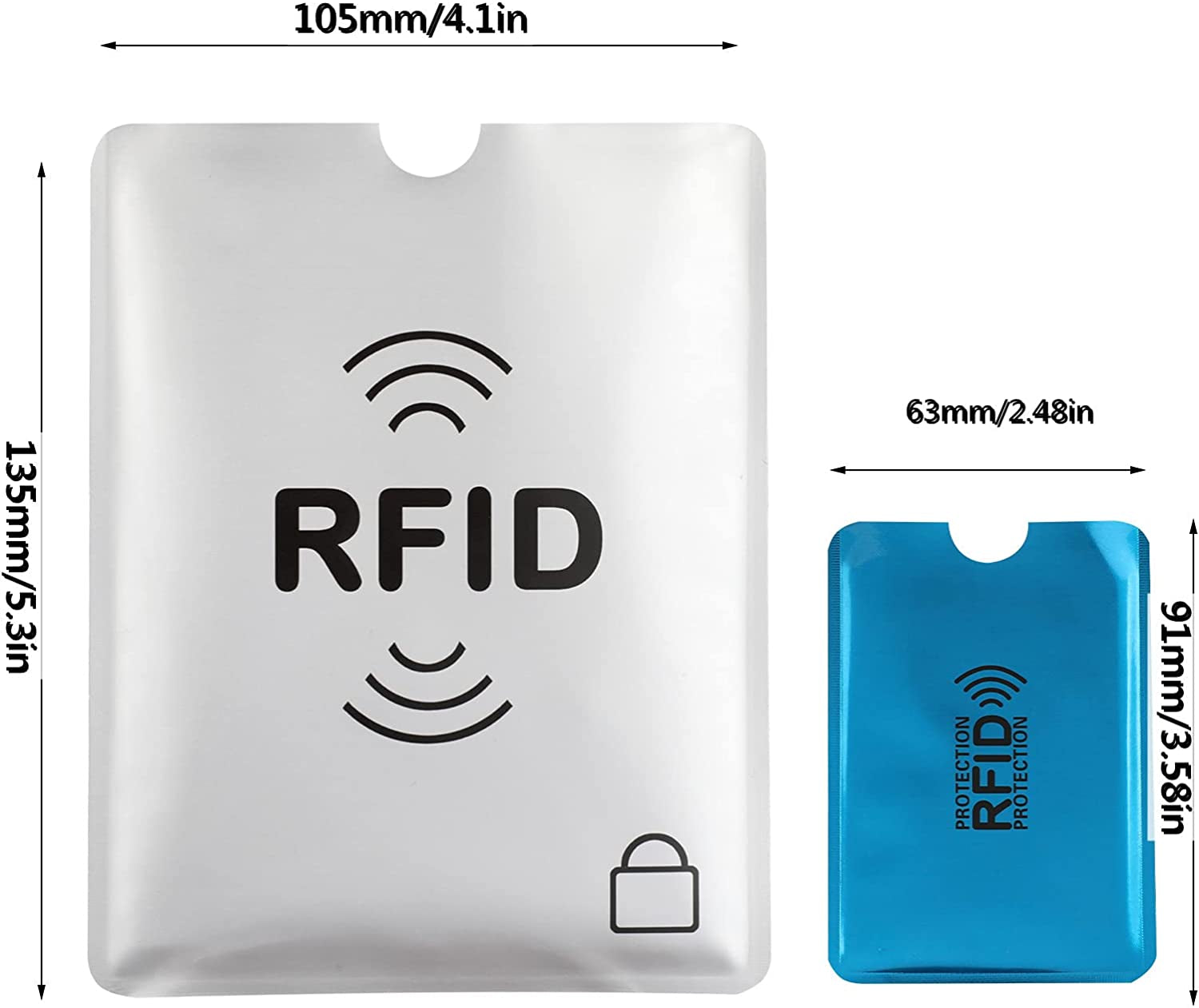 28 RFID Blocking Sleeves (24 Credit Card Protector Holders in 12 Colors & 4 Passport Protectors)