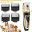 Dog Clippers Cordless Dog Grooming Kit Professional Horse Clippers Detachable Blade with 4 Comb Guides，Low Noise Pet Clippers Rechargeable Pet Grooming Tools for Small & Large Dogs Cats Horse Pets
