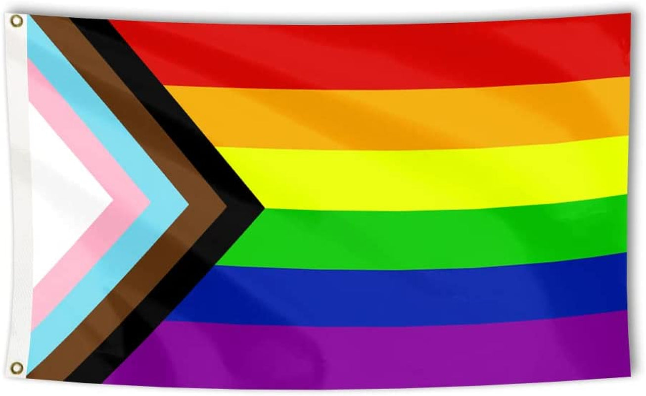  Progress Flag Rainbow Pride Flags 3x5 Ft outdoor Polyester Flags with Brass Grommets