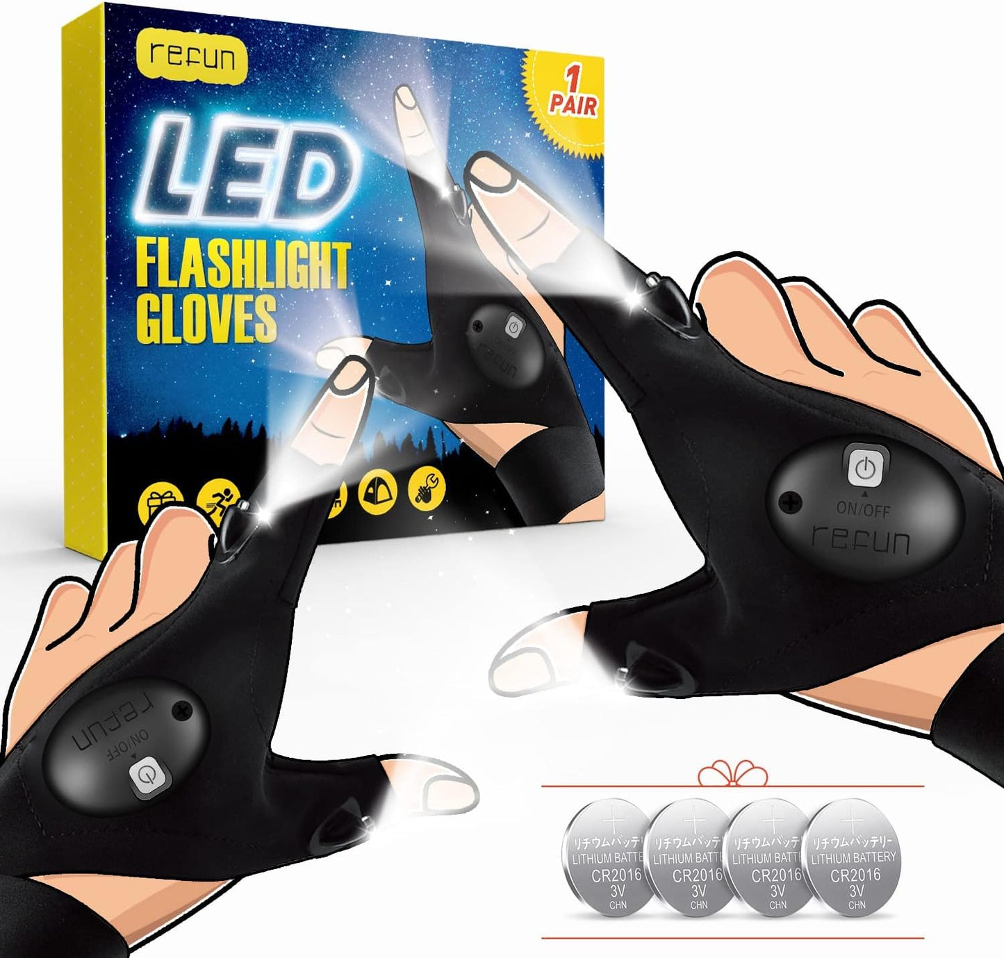 LED Flashlight Gloves