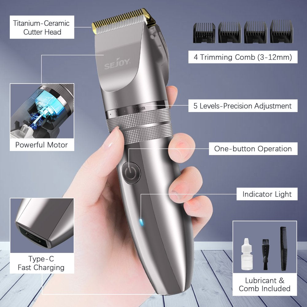 11 Piece Hair Clippers Kit - Cordless & Rechargeable