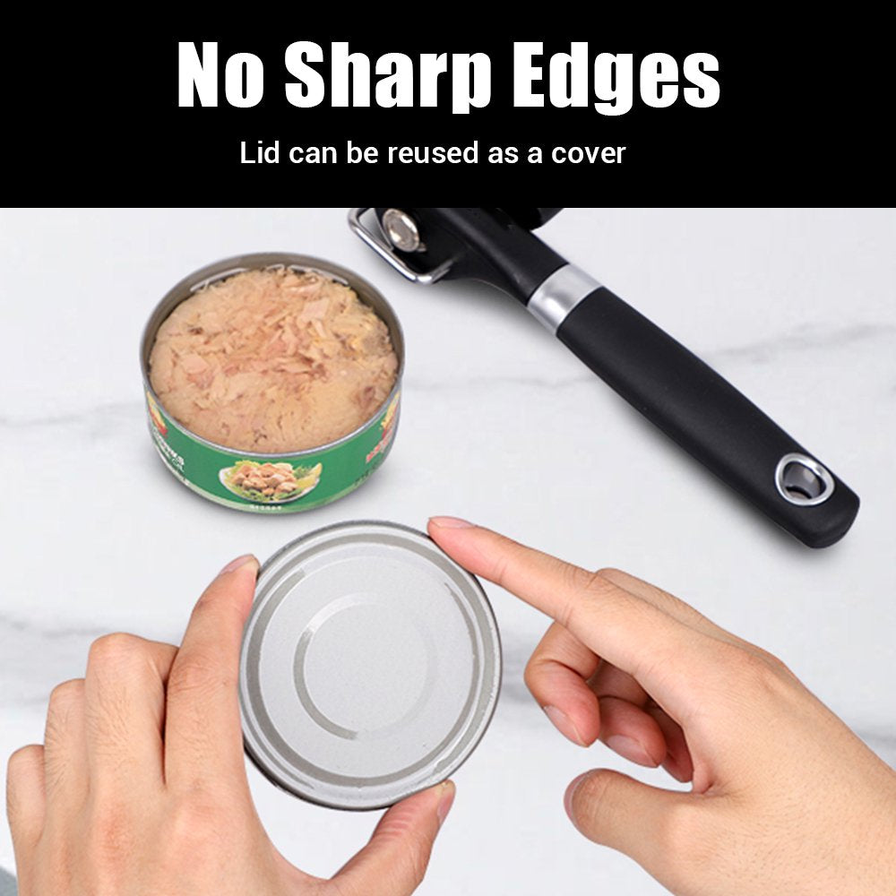 Can Opener Manual Cutting Can Opener Safe Smooth Edge Stainless Steel Ergonomic Can Opener Kitchen Restaurant