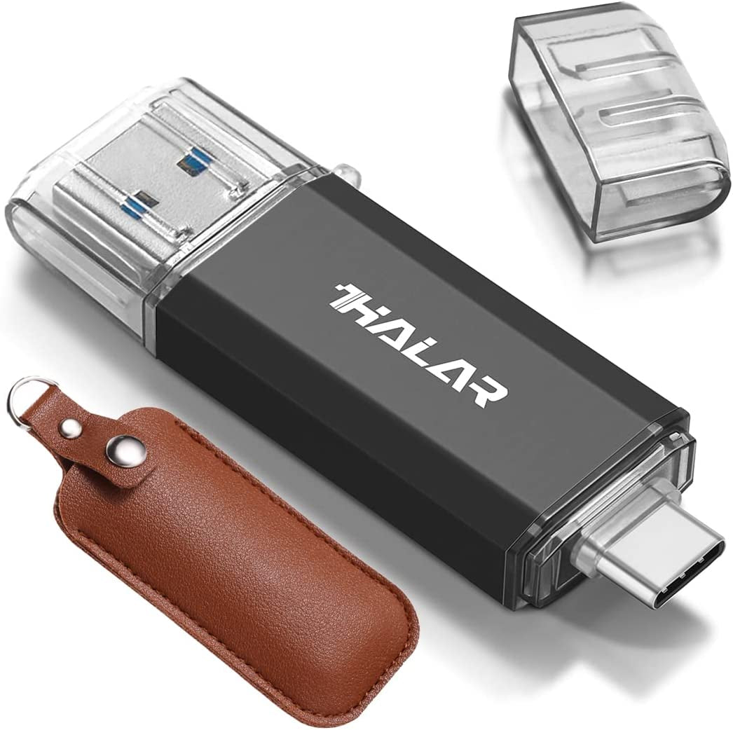 USB C Flash Drive 64GB 128GB 256GB 512GB 2 in One OTG USB 3.0 Thumb Drive, Memory Stick for Business Traveler Works with External Storage Data(64Gb)