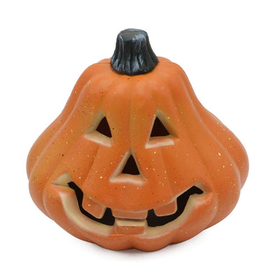 Halloween Decoration Clearance! Halloween LED Light up Pumpkins Fall Decorations, 9.44" X 7.87" Resin Waterproof Jack O Latern Lamp, Home Table Top Porch Props Decor for Yard Garden Bar Indoor Outdoor
