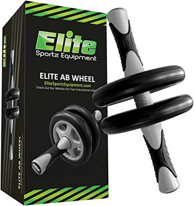 Elite Sportz Ab Roller Wheel - Gym & At Home Ab Workout Equipment with 2 Wheels to Exercise Core Abdominal Muscles - Strength Training Accessories for Abs﻿