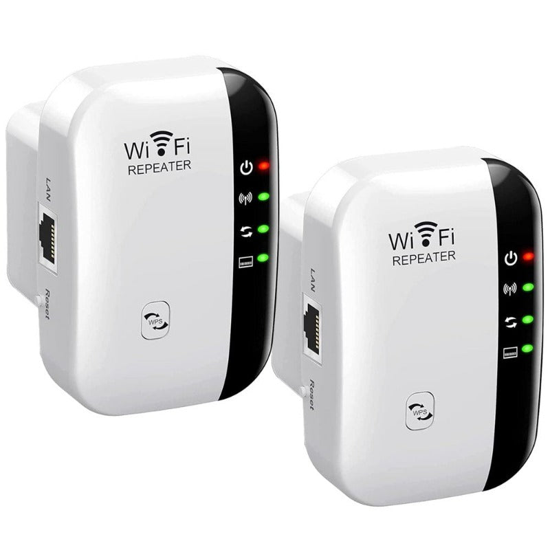 2 Pack Wifi Extender, Signal Booster up to 2640Sq.Ft and 25 Devices, Wireless Internet Repeater, Wifi Range Extender, Long Range Amplifier with Ethernet Port, 1-Tap Setup