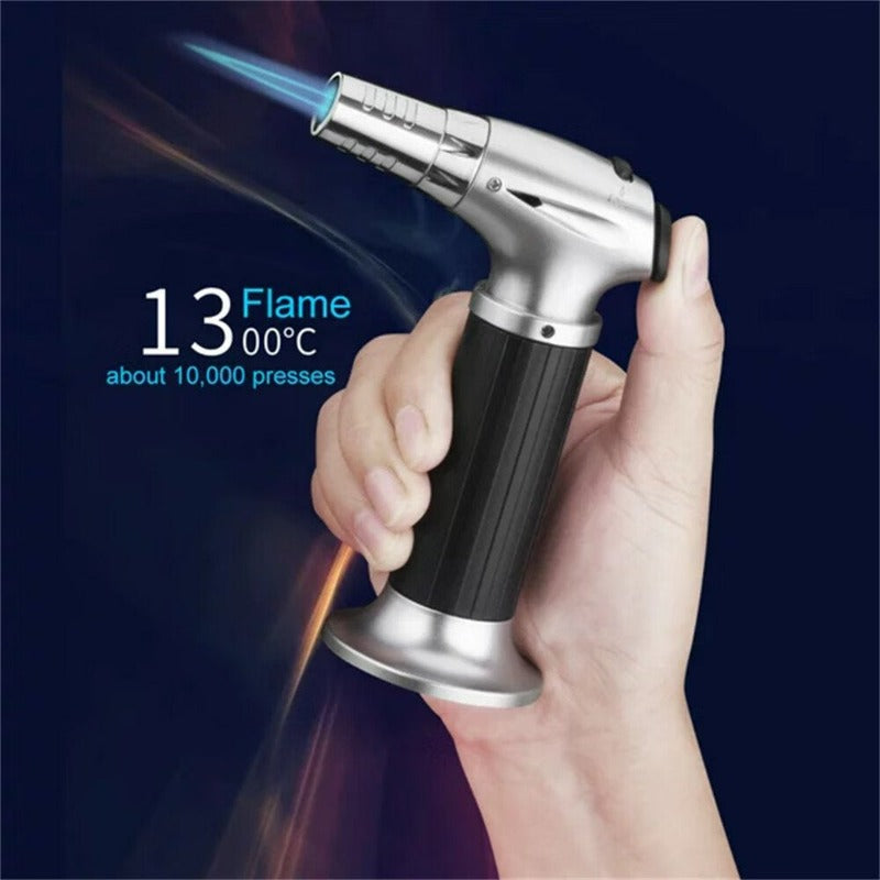 Culinary Butane Torch Blow Torch Lighter,Refillable Cooking Kitchen Torch with Safety Lock Adjustable Flame  (Butane Gas Not Included)