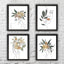  Set of 4 Flower Canvas Wall Art Painting 