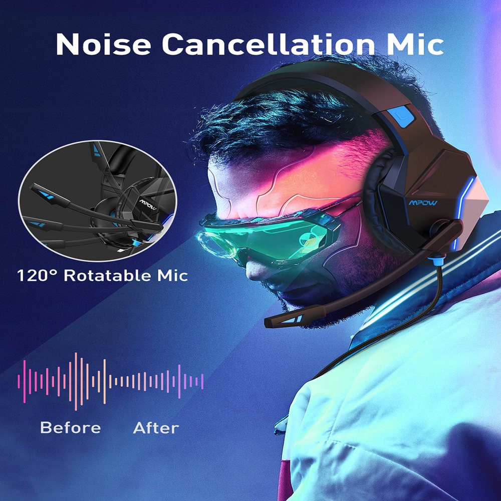  2.4Ghz Gaming Headset with Noise Cancelling Mic