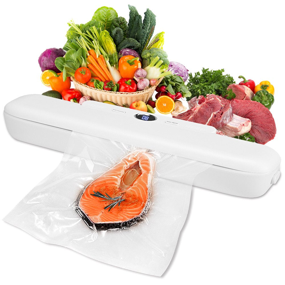 Food Saver Vacuum Sealer Machine - Moisture Proof Auto Food Sealer with 15 Vacuum Sealer Bags