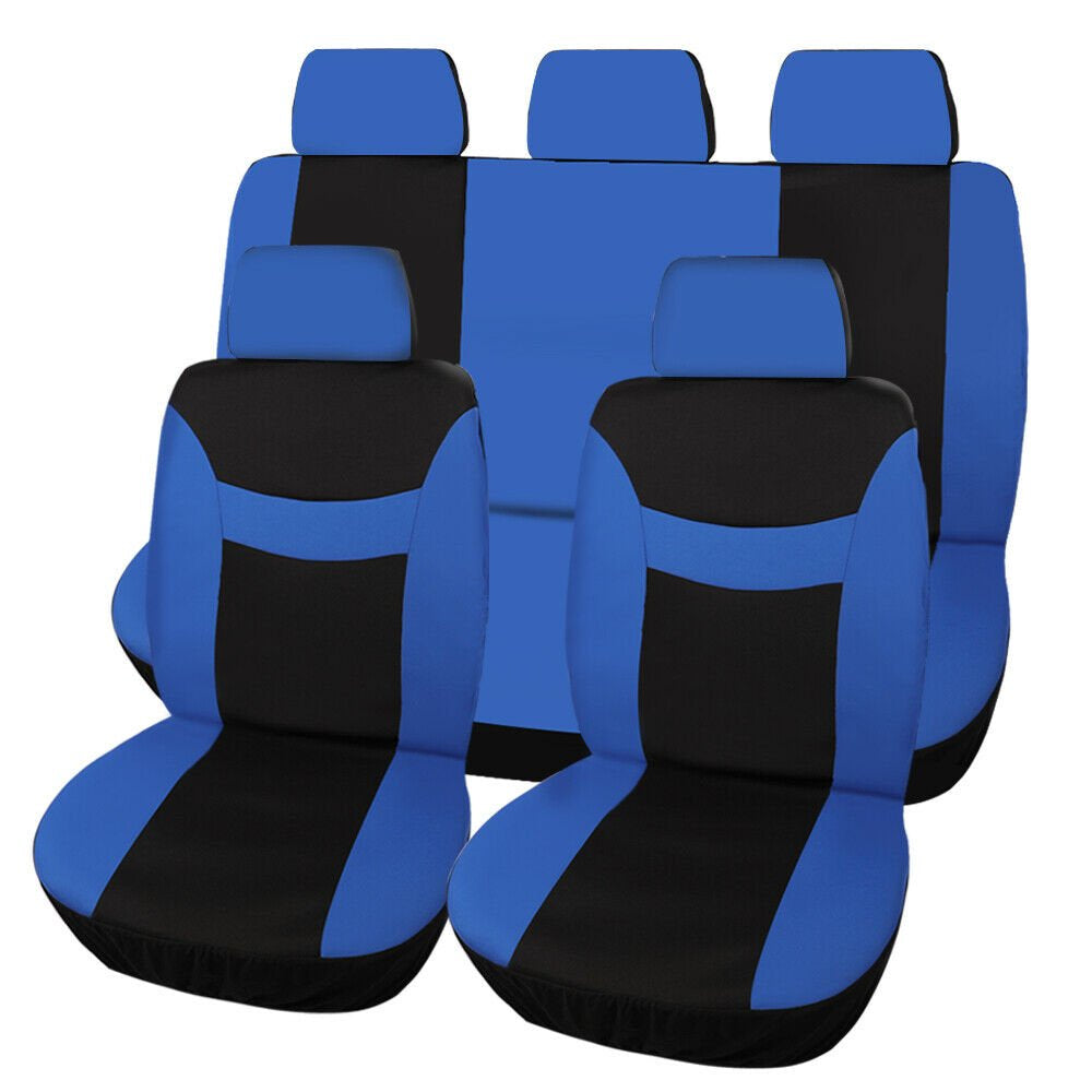 Premium Quality 5-Seat Auto Car Seat Covers Front Rear Head Rest Cover Protector Universal